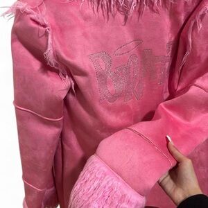 Y2K 2000s style Bratz penny lane afghan style pink winter coat